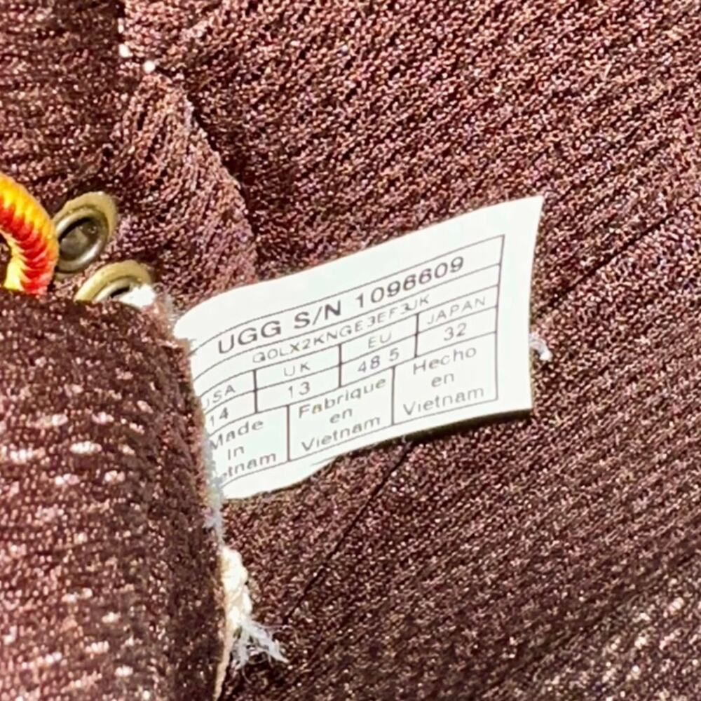 NWOT UGG Men's Highland Hiker Books Hiking Chestnut Brown Suede Mesh Size 14 - Picture 13 of 13